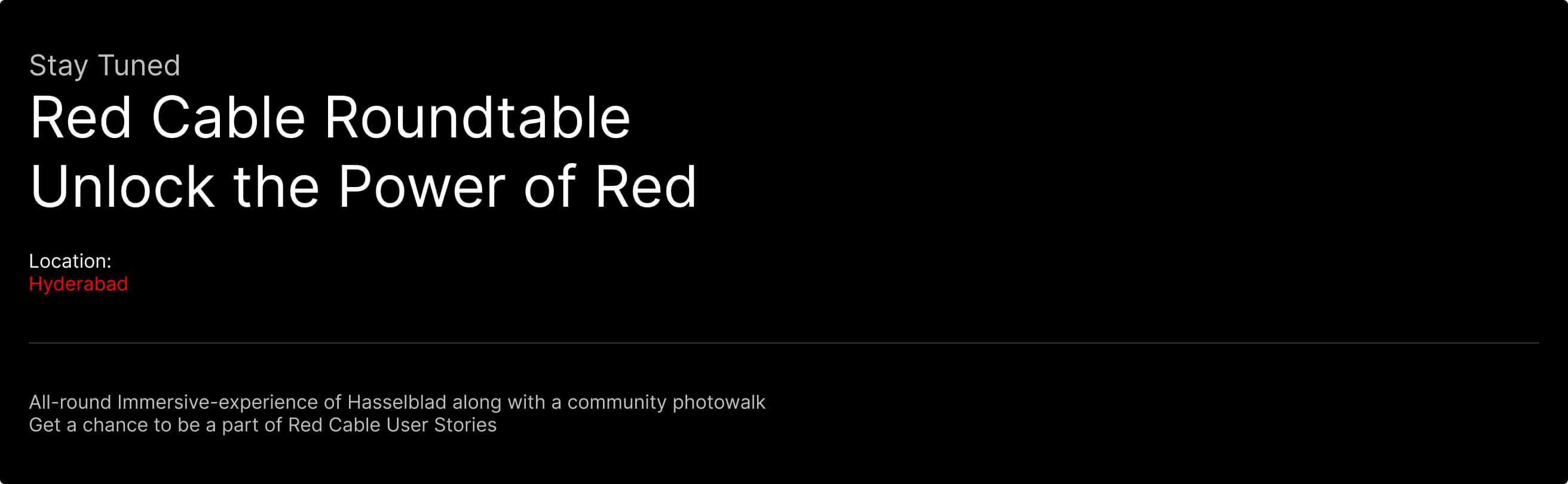 April Red Cable Club Activity Calendar